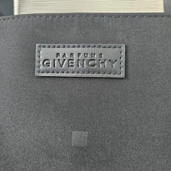 Givenchy Parfums Logo Tote Bag Fabric Black Lined Nylon PVC Shopper Weekend - Picture 2 of 16